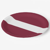 vlag van Letland Papieren Bordje (Gekanteld)