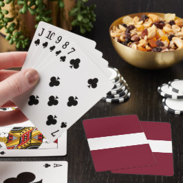 vlag van Letland Pokerkaarten