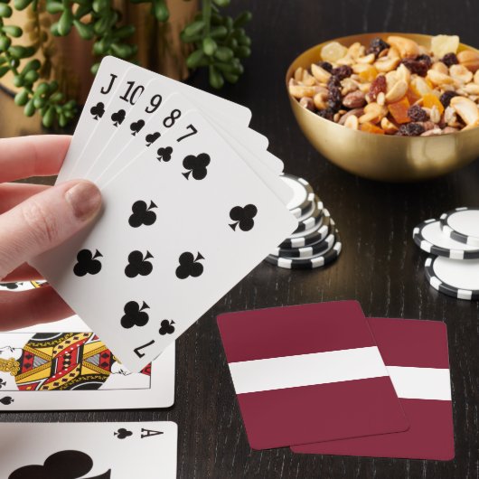 vlag van Letland Pokerkaarten (Insitu)