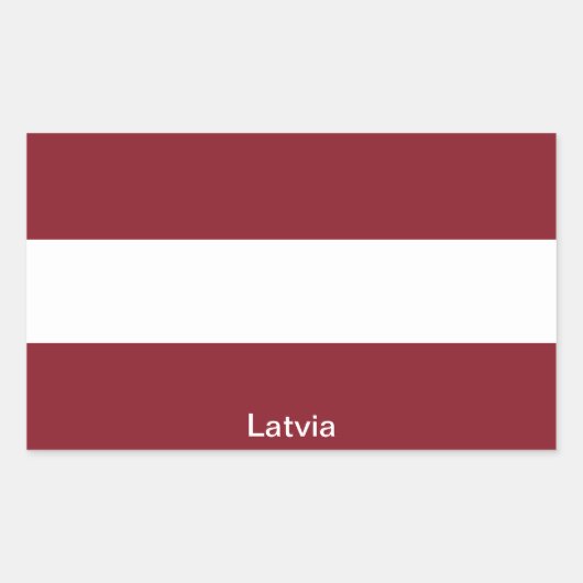 Vlag van Letland Rechthoekige Sticker (Voorkant)