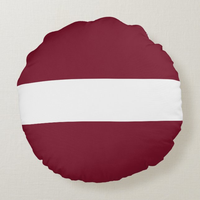 vlag van Letland Rond Kussen (Achterkant)