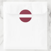 vlag van Letland Ronde Sticker (Tas)