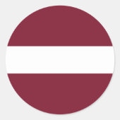 vlag van Letland Ronde Sticker (Voorkant)