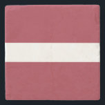 Vlag van Letland Stenen Onderzetter<br><div class="desc">Patriottische vlag van Letland.</div>