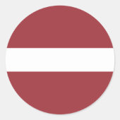 Vlag van Letland Sticker (Voorkant)