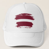 vlag van Letland Trucker Pet (Voorkant)