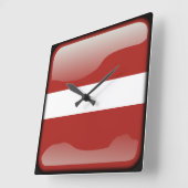 Vlag van Letland Vierkante Klok (Hoek)
