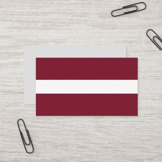 vlag van Letland Visitekaartje (Voorkant / Achterkant in situ)