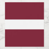 vlag van Letland Wijn Etiket (Enkel label)
