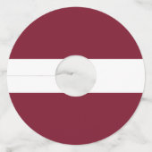 vlag van Letland Wijnglaslabel (Achterkant)