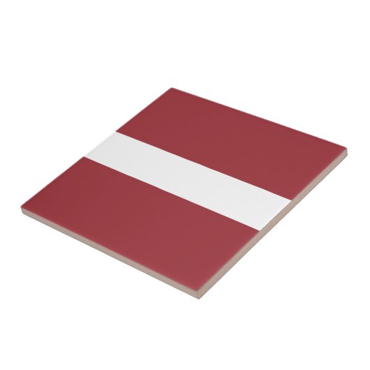 Vlag van Letse keramische tegel Tegeltje (Zijkant)