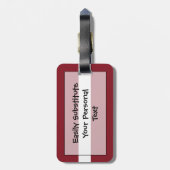 Vlag van Letse persoonlijke gemakkelijke identitei Bagagelabel (Achterkant verticaal)