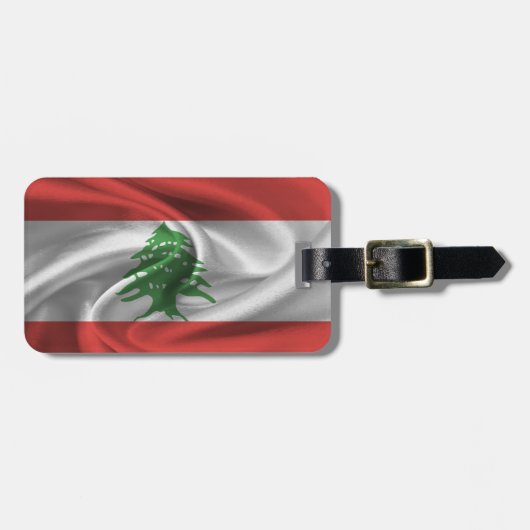 Vlag van Libanon Bagagelabel (Voorkant horizontaal)