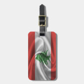 Vlag van Libanon Bagagelabel (Voorkant verticaal)
