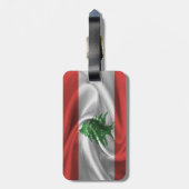 Vlag van Libanon Bagagelabel (Achterkant verticaal)