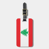 Vlag van Libanon Bagagelabel (Voorkant verticaal)