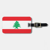 Vlag van Libanon Bagagelabel (Voorkant horizontaal)