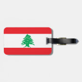 Vlag van Libanon Bagagelabel (Achterkant horizontaal)