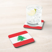 Vlag van Libanon Bier Onderzetter (Rechterzijde)