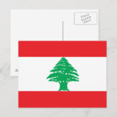 Vlag van Libanon Briefkaart (Voorkant / Achterkant)
