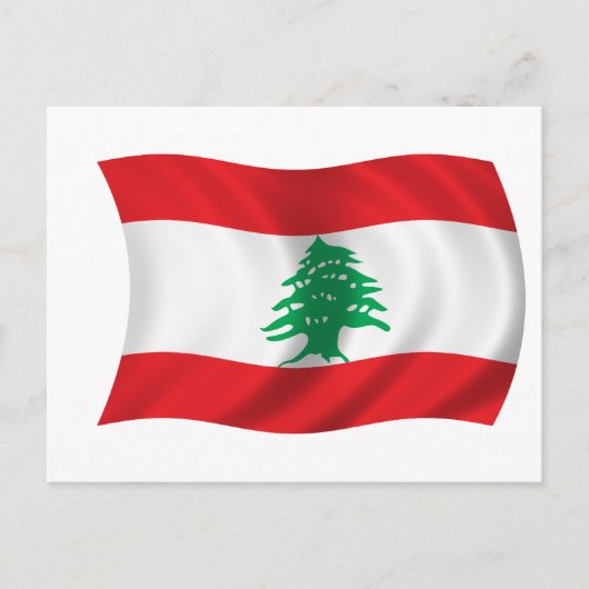Vlag van Libanon Briefkaart (Voorkant)