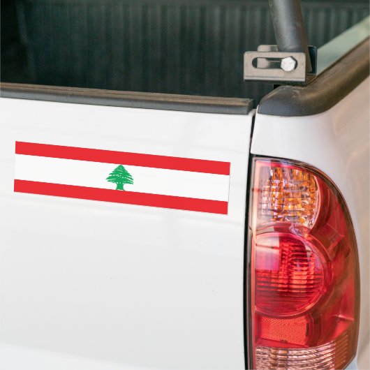 Vlag van Libanon Bumpersticker (Op Truck)