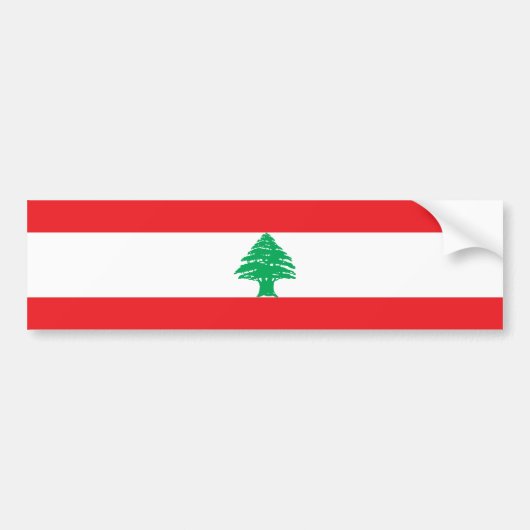 Vlag van Libanon Bumpersticker (Voorkant)