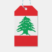 Vlag van Libanon Cadeaulabel (Voorkant)