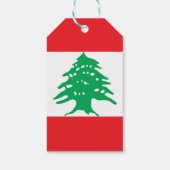 Vlag van Libanon Cadeaulabel (Achterkant)