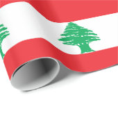 Vlag van Libanon Cadeaupapier (Rol Hoek)
