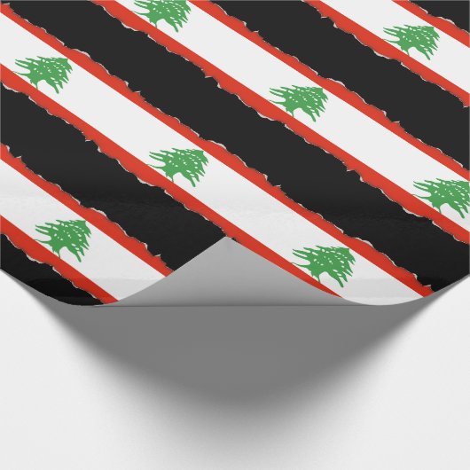 Vlag van Libanon Cadeaupapier (Hoek)