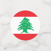 Vlag van Libanon Confetti (Kleine voorkant)