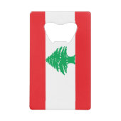 Vlag van Libanon Creditkaart Flessenopener (Voorkant)