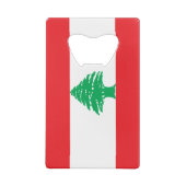 Vlag van Libanon Creditkaart Flessenopener (Achterkant)