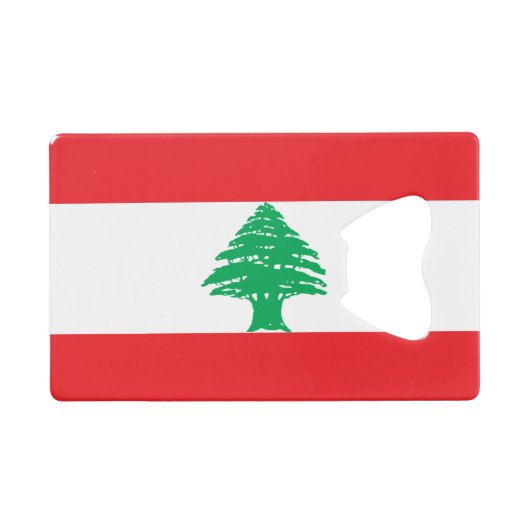 Vlag van Libanon Creditkaart Flessenopener (Voorkant (Horizontaal))