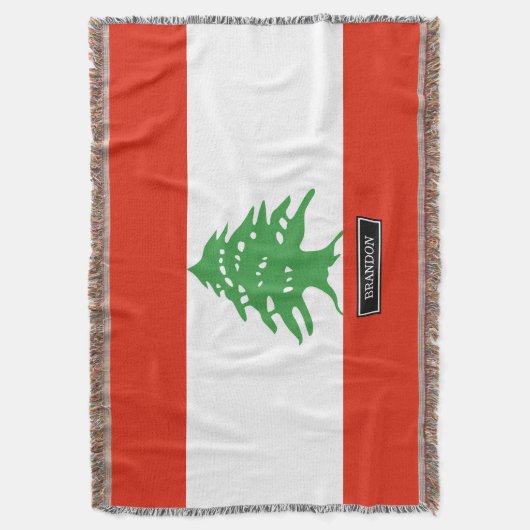 Vlag van Libanon Deken (Voorkant Verticaal)