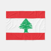 Vlag van Libanon Fleece Deken (Voorkant (Horizontaal))