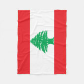 Vlag van Libanon Fleece Deken (Voorkant)