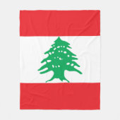 Vlag van Libanon Fleece Deken (Voorkant)