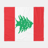 Vlag van Libanon Fleece Deken (Voorkant (Horizontaal))