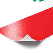 Vlag van Libanon Foto Afdruk (Hoek)