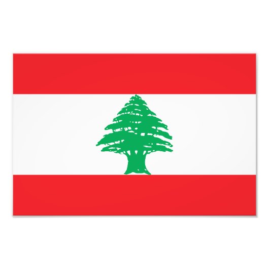 Vlag van Libanon Foto Afdruk (Voorkant)