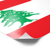 Vlag van Libanon Foto Afdruk (Hoek)
