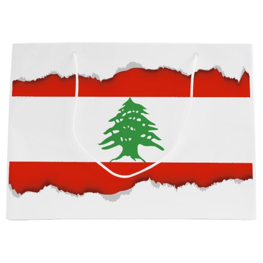Vlag van Libanon Groot Cadeauzakje (Voorkant)