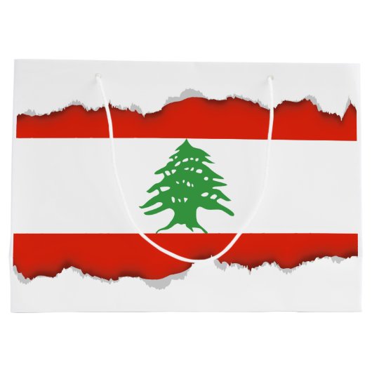 Vlag van Libanon Groot Cadeauzakje (Achterkant)