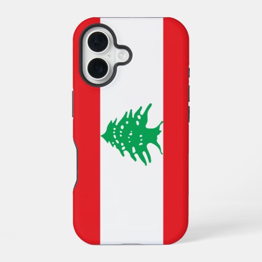 Vlag van Libanon iPhone 16 Hoesje (Achterkant)