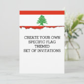 Vlag van Libanon Kaart (Staand voorkant)