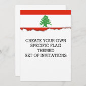 Vlag van Libanon Kaart (Voorkant / Achterkant)