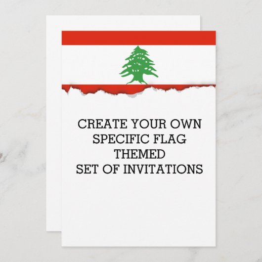 Vlag van Libanon Kaart (Voorkant / Achterkant)