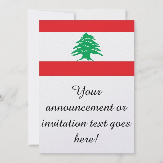 Vlag van Libanon Kaart (Voorkant)